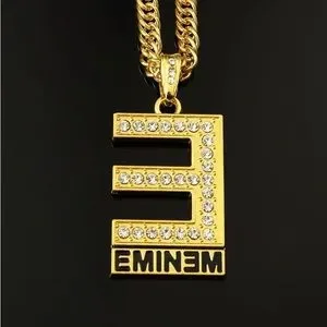 Accessories Eminem Gold Weighted Chain With Signature E Pendant